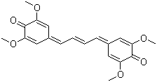 CAS # 155239-87-5, 4,4'-(2-Butene-1,4-diylidene)bis[2,6-dimethoxy-2,5-cyclohexadien-1-one], Kinobeon A