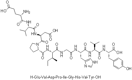 CAS 登录号：155280-19-6, L-alpha-谷氨酰-L-缬氨酰-L-alpha-天冬氨酰-L-脯氨酰-L-异亮氨酰甘氨酰-L-组氨酰-L-缬氨酰-L-酪氨酸