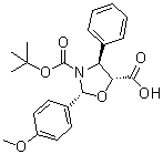 CAS # 155396-69-3, (2R,4S,5R)-2-(4-Methoxyphenyl)-4-phenyl-3,5-oxazolidinedicarboxylic acid 3-(1,1-dimethylethyl) ester