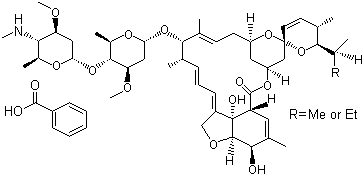 structure of CAS# 155569-91-8, 甲胺基阿维菌素苯甲酸盐