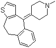 structure of CAS# 15574-96-6, Pizotifen