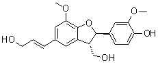 CAS # 155836-29-6, (7R,8S)-Dehydrodiconiferyl alcohol, (2R,3S)-2,3-Dihydro-2-(4-hydroxy-3-methoxyphenyl)-5-[(1E)-3-hydroxy-1-propen-1-yl]-7-methoxy-3-benzofuranmethanol