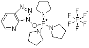 (3-Hydroxy-3H-1,2,3-triazolo[4,5-b]pyridinato-O)tri-1-pyrrolidinylphosphonium hexafluorophosphate molecular structure (CAS 156311-83-0)