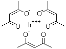 structure of CAS# 15635-87-7, 三(乙酰丙酮根)合铱(III)
