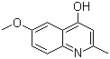 structure of CAS# 15644-90-3, 4-羟基-6-甲氧基-2-甲基喹啉