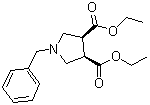 structure of CAS# 156469-74-8, 顺式-1-苄基-3,4-吡咯烷二甲酸二乙酯