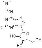 structure of CAS# 156706-72-8, N-[(二甲基氨基)亚甲基]-1,2-二氢-2-氧代腺苷