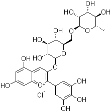structure of CAS# 15674-58-5, 氯化花翠素芦丁糖甙