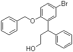 structure of CAS# 156755-25-8, 3-(2-苄氧基-5-溴苯基)-3-苯丙醇