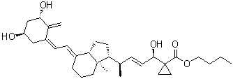 CAS # 156965-15-0, ZK 159222, 1-[(1alpha,3beta,5Z,7E,22E,24R)-1,3,24-Trihydroxy-9,10-secochola-5,7,10(19),22-tetraen-24-yl]-cyclopropanecarboxylic acid butyl ester