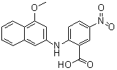 structure of CAS# 1572936-83-4, 2-[(4-甲氧基-2-萘基)氨基]-5-硝基苯甲酸