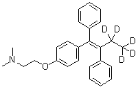 CAS 登录号：157698-32-3, 2-[4-[(1Z)-1,2-二苯基-1-丁烯-1-基-3,3,4,4,4-d<sub>5</sub>]苯氧基]-N,N-二甲基乙胺