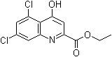 structure of CAS# 157848-08-3, 5,7-Dichlorokynurenic acid ethyl ester