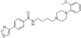 structure of CAS# 1580000-17-4, N-[4-[4-(2-甲氧基苯基)-1-哌嗪基]丁基]-4-(4-噻唑基)苯甲酰胺