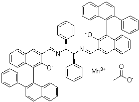 CAS # 158052-18-7, (1S,2S)-N,N'-Bis[(R)-2-hydroxy-2'-phenyl-1,1'-binaphthyl-3-ylmethylene]-1,2-diphenylethylenediaminato manganese(III) acetate