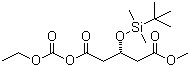 1-Ethoxycarbonyl-5-methyl-(3R)-3-tert-butyl-dimethylsilyloxypentanedioate molecular structure (CAS 158275-79-7)