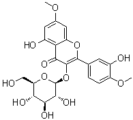 CAS # 158642-42-3, Yixingensin, 5,3'-Dihydroxy-7,4'-dimethoxyflavone 3-O-beta-D-glucopyranoside, Ombuin 3-O-beta-D-glucopyranoside, Ombuin-3-O-beta-D-glucoside