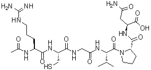 structure of CAS# 158841-76-0, N2-乙酰基-L-精氨酰-L-半胱氨酰甘氨酰-L-缬氨酰-L-脯氨酰-L-alpha-天冬氨酰胺