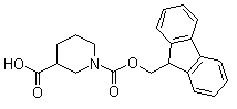 structure of CAS# 158922-07-7, N-(9-芴基甲氧羰基)哌啶-3-羧酸