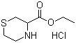 structure of CAS# 159381-07-4, 硫代吗啉-3-甲酸乙酯盐酸盐