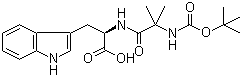structure of CAS# 159634-94-3, N-[N-[(1,1-二甲基乙氧基)羰基]-2-甲基丙氨酰]-D-色氨酸