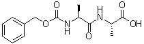 structure of CAS# 16012-70-7, N-(Benzyloxycarbonyl)-L-alanyl-L-alanine