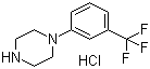 1-(3-Trifluoromethylphenyl)piperazine hydrochloride molecular structure (CAS 16015-69-3)