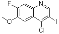 structure of CAS# 1602859-53-9, 4-Chloro-7-fluoro-3-iodo-6-methoxyquinoline