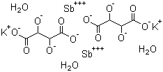structure of CAS# 16039-64-8, Antimony potassium tartrate