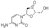CAS # 160552-54-5, 4-Amino-1-[(2R,3R,5S)-2-(hydroxymethyl)-3-oxido-1,3-oxathiolan-5-yl]-2(1H)-pyrimidinone, GI 138870X