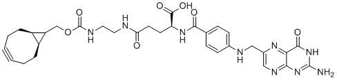 structure of CAS# 1608495-96-0, Folate-amido-C2-amine-endo-BCN