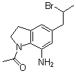 CAS 登录号：160968-95-6, 1-乙酰基-5-(2-溴丙基)-2,3-二氢-1H-吲哚-7-胺