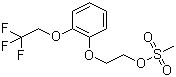 structure of CAS# 160969-03-9, 2-[2-(2,2,2-三氟乙氧基)苯氧基]乙基甲磺酸酯
