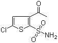 structure of CAS# 160982-10-5, 3-乙酰基-5-氯噻吩-2-磺酰胺
