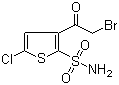 structure of CAS# 160982-11-6, 3-(溴乙酰基)-5-氯-2-噻吩磺酰胺