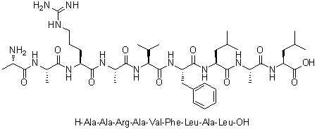 CAS # 160983-12-0, L-Alanyl-L-alanyl-L-arginyl-L-alanyl-L-valyl-L-phenylalanyl-L-leucyl-L-alanyl-L-leucine