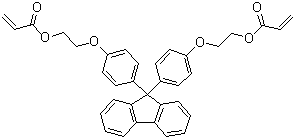structure of CAS# 161182-73-6, 9,9-Bis[4-(2-acryloyloxyethoxy)phenyl]fluorene