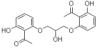 structure of CAS# 16150-44-0, 1,3-双(2-乙酰基-3-羟基苯氧基)-2-丙醇
