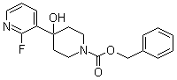 structure of CAS# 161610-13-5, 4-(2-氟-3-吡啶基)-4-羟基-1-哌啶羧酸苯甲酯