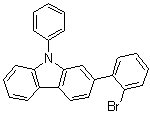 structure of CAS# 1616607-88-5, 2-(2-Bromophenyl)-9-phenyl-9H-carbazole