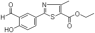 structure of CAS# 161798-01-2, 2-(3-醛基-4-羟基苯基)-4-甲基噻唑-5-羧酸乙酯
