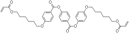 CAS # 161841-15-2, 4-[[6-[(1-Oxo-2-propenyl)oxy]hexyl]oxy]benzoic acid 4-[[4-[[6-[(1-oxo-2-propenyl)oxy]hexyl]oxy]phenoxy]carbonyl]phenyl ester