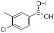 structure of CAS# 161950-10-3, 4-Chloro-3-methylphenylboronic acid