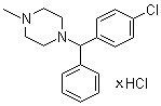 CAS 登录号：1620-21-9, 1-[(4-氯苯基)苯基甲基]-4-甲基哌嗪盐酸盐