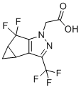 2-(5,5-difluoro-3-(trifluoromethyl)-3b,4,4a,5-tetrahydro-1H-cyclopropa[3,4]cyclopenta[1,2-c]pyrazol-1-yl)acetic acid molecular structure (CAS 1620056-83-8)