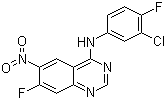 CAS 登录号：162012-67-1, N-(3-氯-4-氟苯基)-7-氟-6-硝基-4-喹唑啉胺