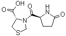 structure of CAS# 162148-16-5, [S-(R*,R*)]-3-[(5-氧代-2-吡咯烷基)羰基]-4-噻唑烷羧酸