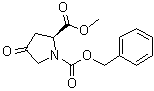 structure of CAS# 16217-15-5, (S)-1-苄氧羰基-4-氧代脯氨酸甲酯