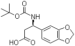 structure of CAS# 162240-68-8, (R)-beta-[[(tert-Butoxy)carbonyl]amino]-1,3-benzodioxole-5-propanoic acid