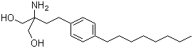 structure of CAS# 162359-55-9, 2-氨基-2-[2-(4-辛基苯基)乙基]-1,3-丙二醇